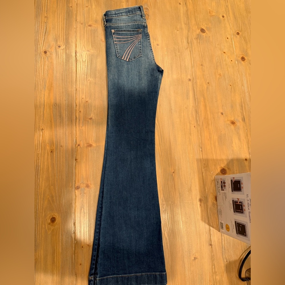 7 For All Mankind Dark Blue Flare Jeans
